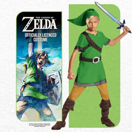 Disguise Nintendo Link Zelda Costume Kids, Elf Costume For Kids Size S