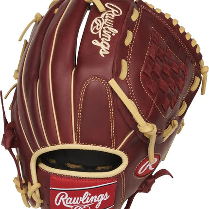 Rawlings Sandlot Series Leather Basket Web Baseball Glove, 12", Right Hand Throw