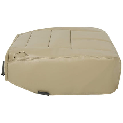 ECOTRIC Driver Bottom Replacement Seat Cover Camel Tan Compatible with 2008-2010 Ford Super Duty F250 F350 F450 F550 Lariat
