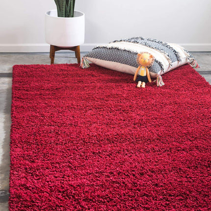 Unique Loom Solo Solid Shag Collection Area Rug- M