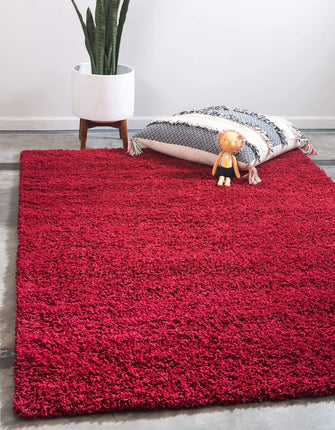 Unique Loom Solo Solid Shag Collection Area Rug- M