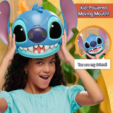 Just Play Disney Stitch Talking Mask with 25+ Sounds & Phrases, Adjustable Straps, Costume for Kids, Dress Up and Pretend Play Toy for Girls, Boys & Kids Ages 3 and Up