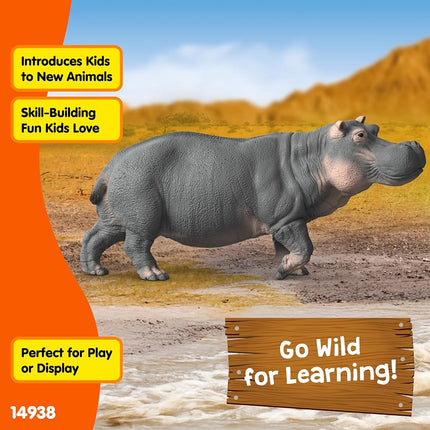 Schleich Wild Life -Hippopotamus Toy -Hippo Figurine - Kids Ages 3+ | 14938