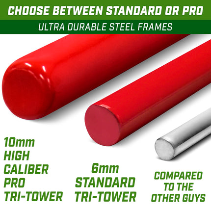 GoSports Outdoors High Caliber Tri-Tower Steel Clay Pigeon Holder – 3 Pack, Shooting Practice Clay Target Stands