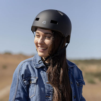 Retrospec Dakota Bicycle/Skateboard Helmet for Adults - Commuter, Bike, Skate, Scooter, Longboard & Incline Skating - Highly Protective & Premium Ventilation- Large - Matte Black