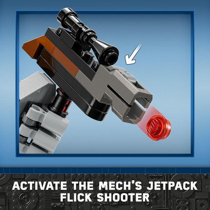 LEGO Star Wars Boba Fett Mech 75369 Buildable Star Wars Action Figure, This Posable Mech Inspired by The Iconic Star Wars Bounty Hunter Features a Buildable Shield, Stud Blaster and Jetpack, 6440295