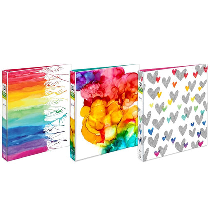 Avery + Amy Tangerine Designer Collection Binder, 1" Round Rings, 175-Sheet Capacity, Assorted Designs, 6 Binders (26880)