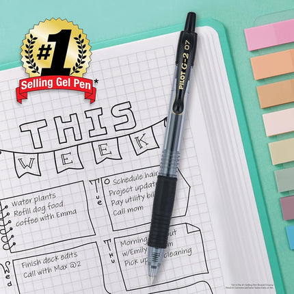Pilot G2 Premium Gel Pens, Gel Roller Pens, Fine Point 0.7 mm Assorted Colors 20