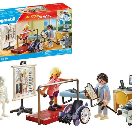 Playmobil 71617 Action Heroes: Orthopedics, caring treatment of patients, made from over 80% recycled and bio-based materials, detailed play sets suitable for children ages 4+