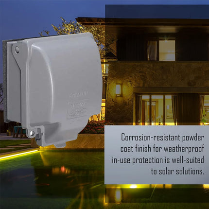 TayMac MX6200 RaynGuard Extra Duty Metal Weatherproof in-Use Cover, 2-Gang, Gray