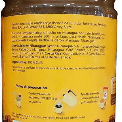 Cafe Presto Instantaneo - Instant Coffee from Nicaragua (400g)