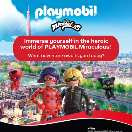 Playmobil | Miraculous | Scooter ride through Paris | Toy from 4 years | Gift for children | Encourages creativity & role play | Play figure with accessories & detailed set | 71864