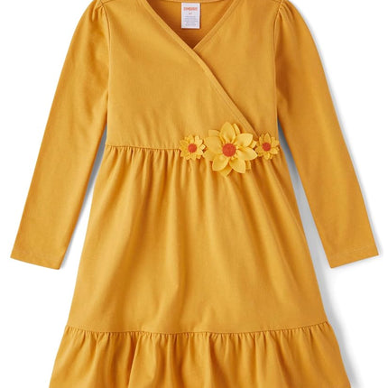 Vestidos casuales de punto de manga larga para niñas y bebés de Gymboree, temporada de otoño en la pradera, 4T