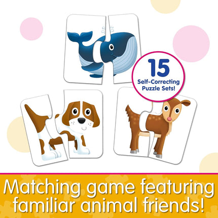 The Learning Journey My First Match It - Head and Tails Puzzle For Kids - Helps Interactive Child Development, Problem-Solving and Confidence Skills - 15 Self-Correcting Puzzle Sets - For 2+ Years