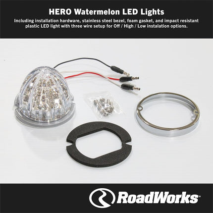 RoadWorks - White/Blue Watermelon Hero Lights | 2 Pack | HEROWBCWM-2