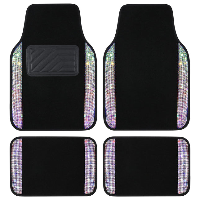 VarCozy Shining Rhinestones Floor Mats for Cars, S