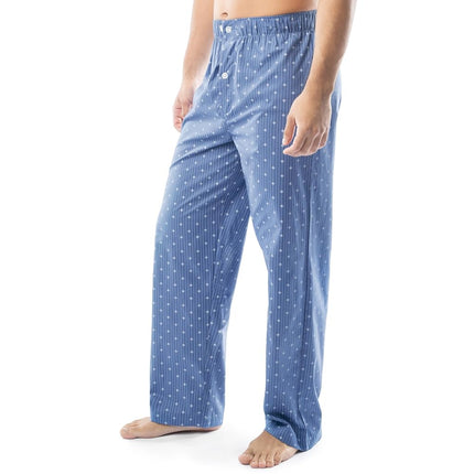 Fruit of the Loom Mens Long Sleeve Broadcloth Pajama Set, Medium Blue, 5X