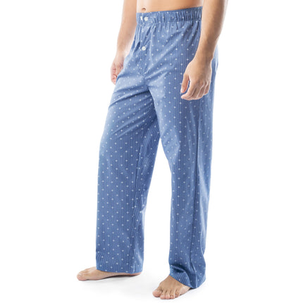 Fruit of the Loom Conjunto de pijama de popelina de manga larga para hombre, azul medio, 5X