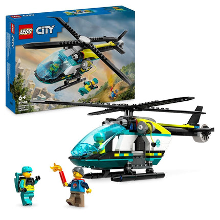 LEGO City Emergency Rescue Helicopter Toy for 6 Pl