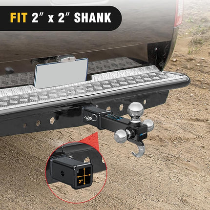 Nilight Hitch Adapter 2" x 6" Combo Bar Trailer Receiver Tube Weld-on Raw Steel Hitch Bar