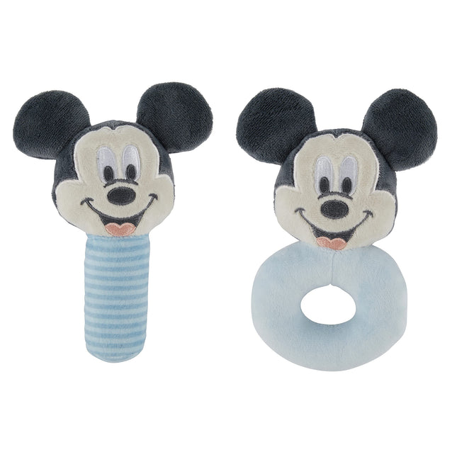 Disney Mickey Mouse Assorted Plush Lovie Rattle Se