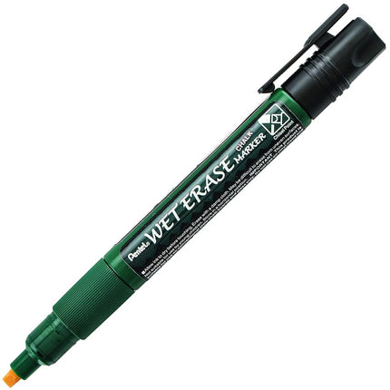 Pentel Arts Wet Erase Chalk Marker, Ideal on Blackboards and Windows, Small Chisel Tip, Black Ink, SMW26-A, Box of 12