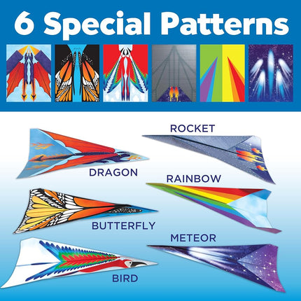 Creativity for Kids Stunt Squadron Avions en Papier Pliables et à Lancer : Créez 80 Avions en Papier, Kit Scientifique STEM pour Enfants, Kit de Bricolage Avions en Papier pour Enfants, Cadeaux et Jouets pour Garçons de 6 à 8 Ans et Plus