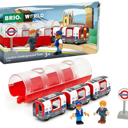 BRIO World Trains of the World London Underground Tube – Toy Train for Kids Age 3+ Years and Up – 2024 Model with Sounds, Lights & Characters