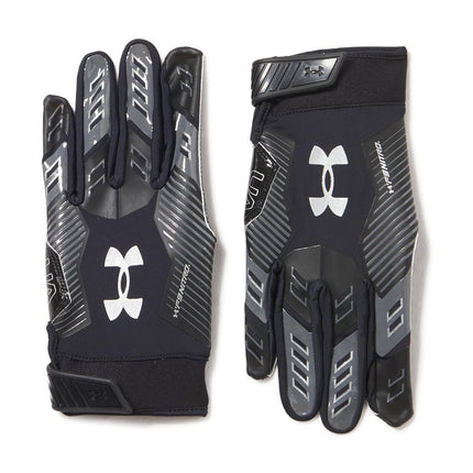 Gants de football Nitro F9 Under Armour pour homme, (860) Orange Foncé/Feu de Phénix/Argent Métallisé, Très Grand