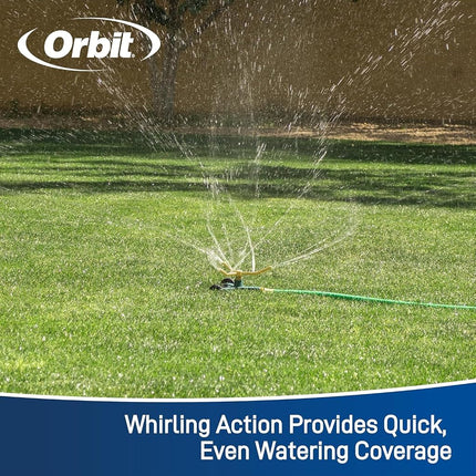 Orbit 58288 3-Arm High-Rise Sprinkler (2-Pack 3-Arm Metal Sprinkler with Wheel Base)