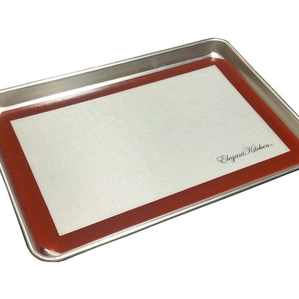 Elegant Kitchen Non-Stick Silicone Baking Mat - RED- 2 Piece