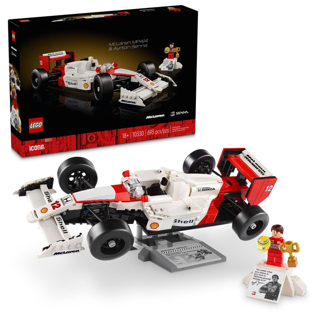 LEGO Icons McLaren MP4/4 y Ayrton Senna Modelo de 
