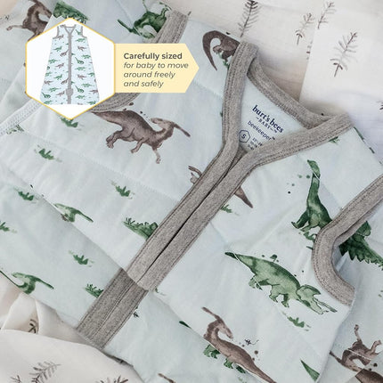 Burt's Bees Baby Baby Wearable Blanket Twinkle Bee Organic Unisex Newborn Clothes Beekeeper - Lightweight 0.5 TOG - (Size Medium), Quilted Herbours, Large