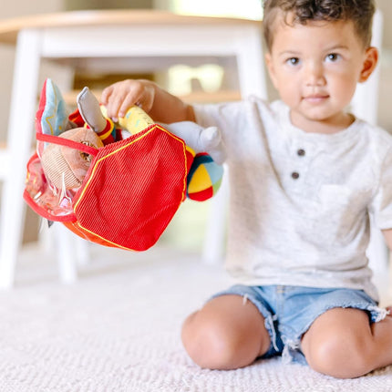 Juguete Melissa & Doug "Caja de herramientas de vaciar y llenar" para niños pequeños con taladro vibratorio (9 piezas)