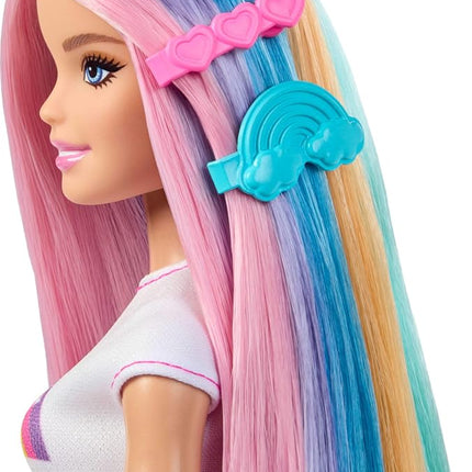 Barbie Rainbow Sparkle Hair Doll and Accessories