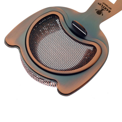 Barfly Fine Mesh Spring Strainer, Antique Copper