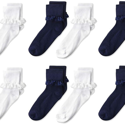 The Children's Place girls Socks 6-pack, Multi Clr, 3-6