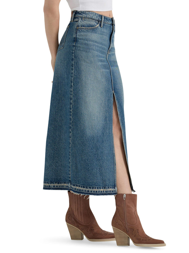 Wrangler Women's Denim Maxi Skirt, Raven, 14