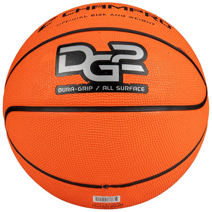 CHAMPRO Dura-Grip 230 Rubber Basketball, Women's Size 28.5, Competition Orange