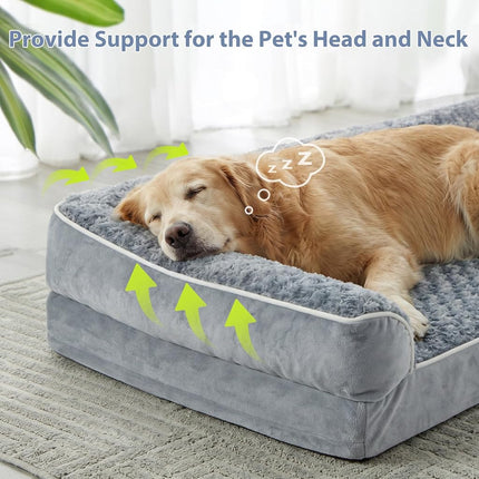 BFPETHOME Orthopedic Washable Dog Bed, Sleeping Couch for Large Senior Dogs