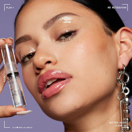 NYX Professional Makeup Butter Gloss, Lip Gloss, Moisturizing Shade: Clear