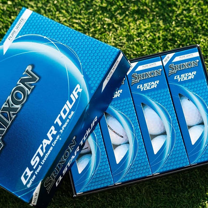 Srixon, New Q-Star Tour 5 2024 - Dozen Golf Balls - Soft Feel, Spin, Performance and Power - 3 Pieces - Urethane - Premium Golf Accessories and Golf Gifts, White