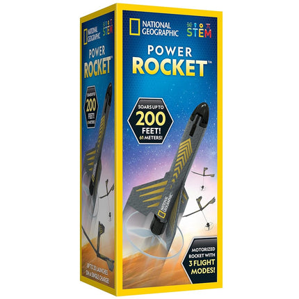 National Geographic Motorized Air Rocket Launcher for Kids - Self-Launching Toy, Launches up to 200 ft. with Safe Landing - Innovative Outdoor Toy & Model Rocket