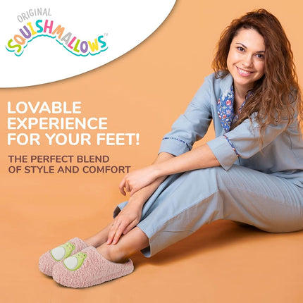 Squishmallows Kids Slippers and Womens Slippers Gifts for Women Extra Cozy Fuzzy House Slippers Slip On, Pink, 13-14 Little Kid