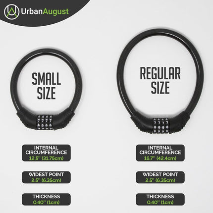 Urban August Refrigerator Lock for Kids & Adults, 4-Digit Code Fridge Lock for French-Door Refrigerators, & Versatile Cabinet Lock (Small, Black 2 Pack)