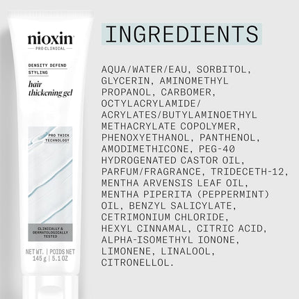 Nioxin Thickening Gel with Pro-Thick for Unisex, 5.13 oz, 153.9 milliliters