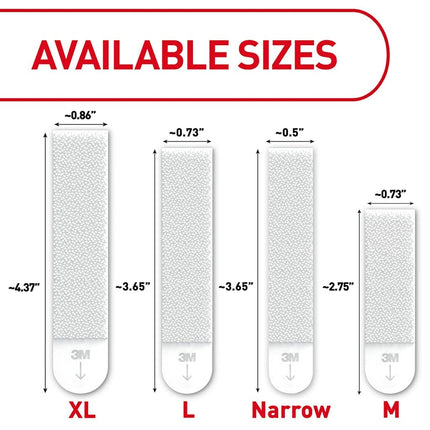 Command PH211-32NA PH203-18NA Assorted Picture Hanging Strips, White, Small, Medium & Large