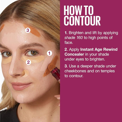 MAYBELLINE - Corrector antiedad Instant Age Rewind para ojeras, Golden - 0.29 oz (8.5 g)