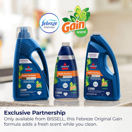 Bissell® Multi-Surface with Febreze + Gain, 34451, 64 oz, Safe of Sealed Hard Floors and Area Rugs, Dissolves Dirt, Grime, and Tough Sticky Messes, Febreze Original Gain Scent