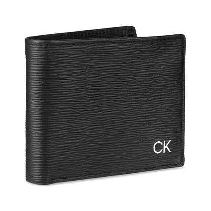 Calvin Klein Men's RFID Blocking Leather Bifold Wallet, Black Slimfold, One Size